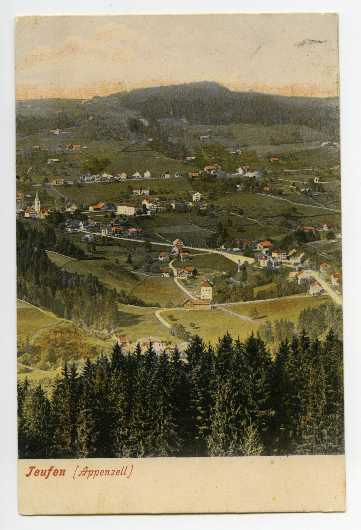 alte kath. Kirche bis Neubrücke, Sammelbüel, im Hintergrund Lortanne