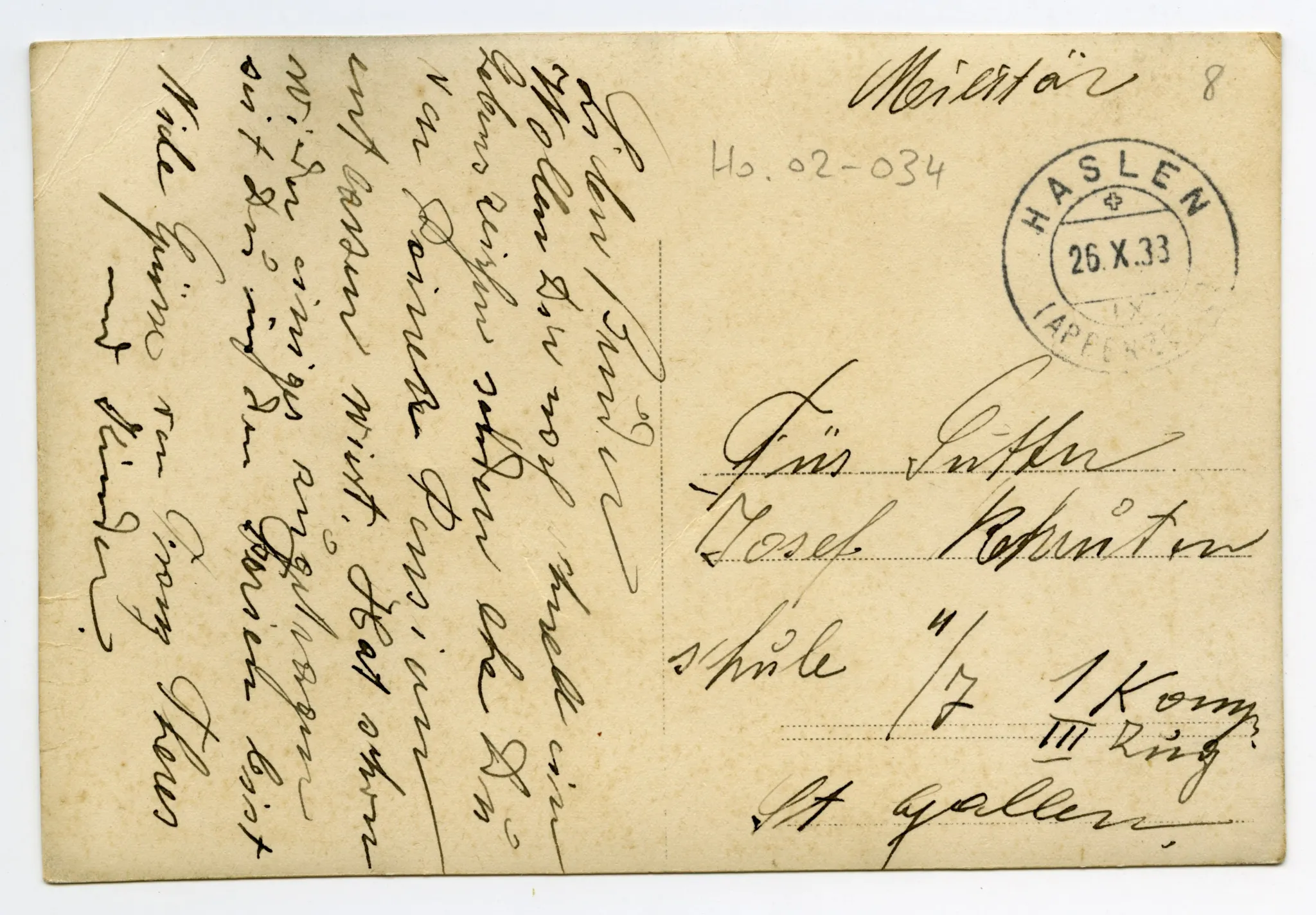Rückseite mit Text