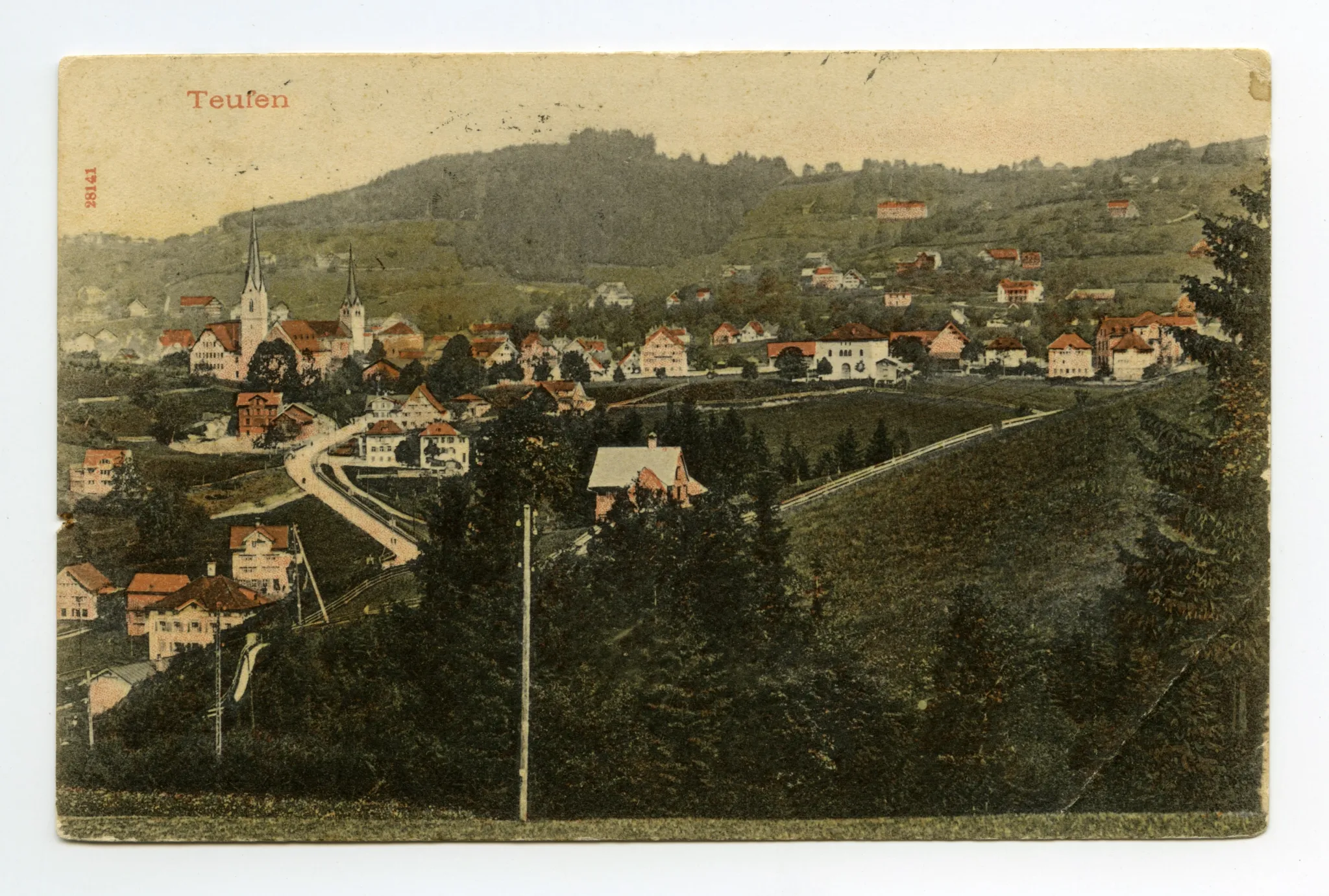 mit Neubrücke/Sammelbüel, beiden Dorfkirchen, Krankenhaus Gremm, Fernblick, Bad Sonder, Blick zu Frölichsegg, Schäflisegg