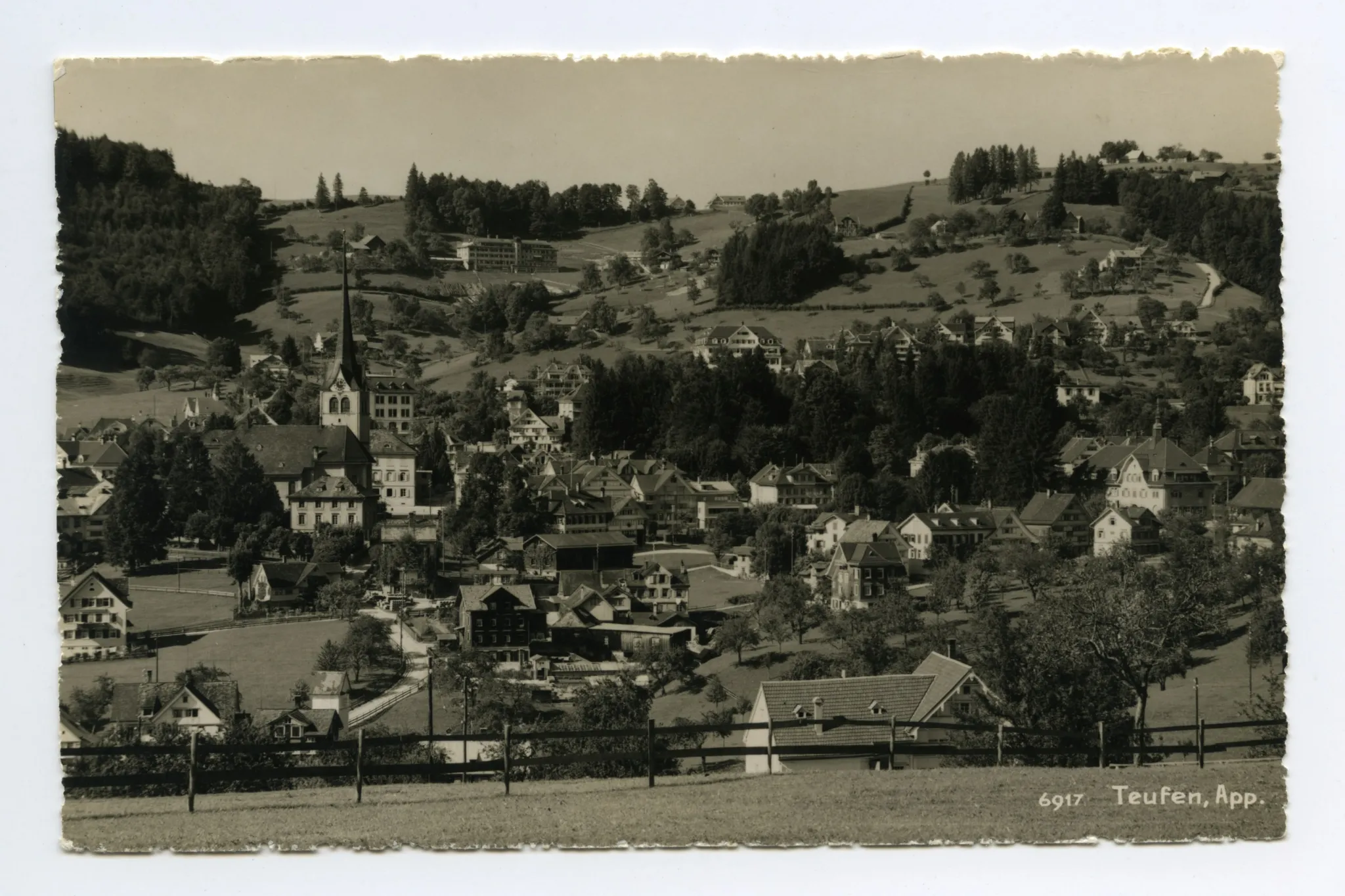 mit Bahnhof, Krankenhaus (z.T.), Bad Sonder. Blick zur Schäflisegg