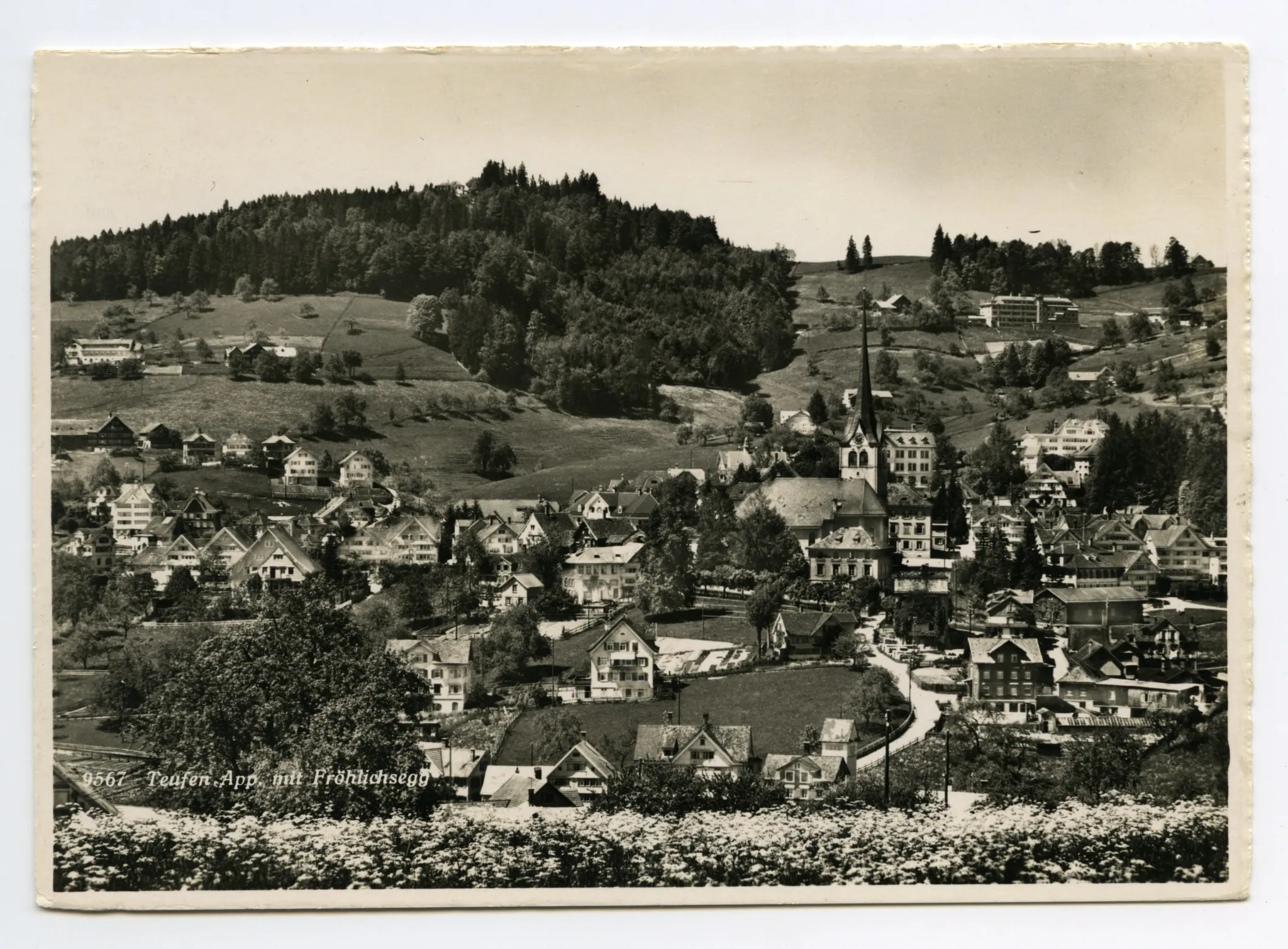 mit Bächli, Fernblick, Bad Sonder. Blick zur Frölichsegg