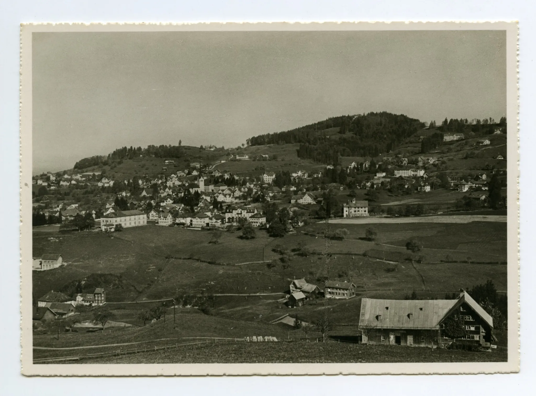 von Schlatterlehn, mit Linde/Zeughaus, Bleichi, Krankenhaus, Bahnhof, Bad Sonder, Fernblick. Blick zu Froher Aussicht, Frölichsegg