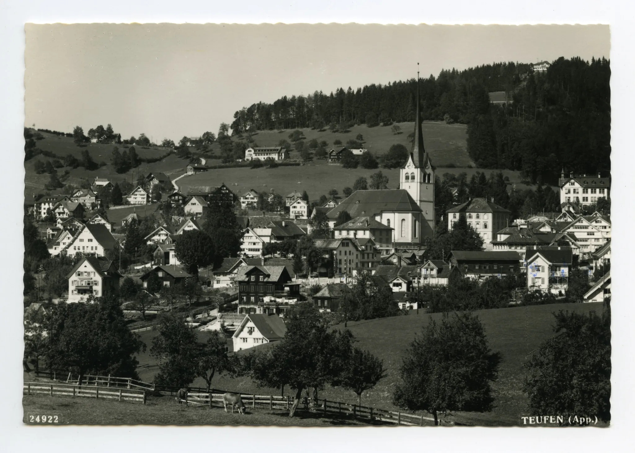 mit Bächli, Fernblick. Blick zu Frölichsegg, Froher Aussicht