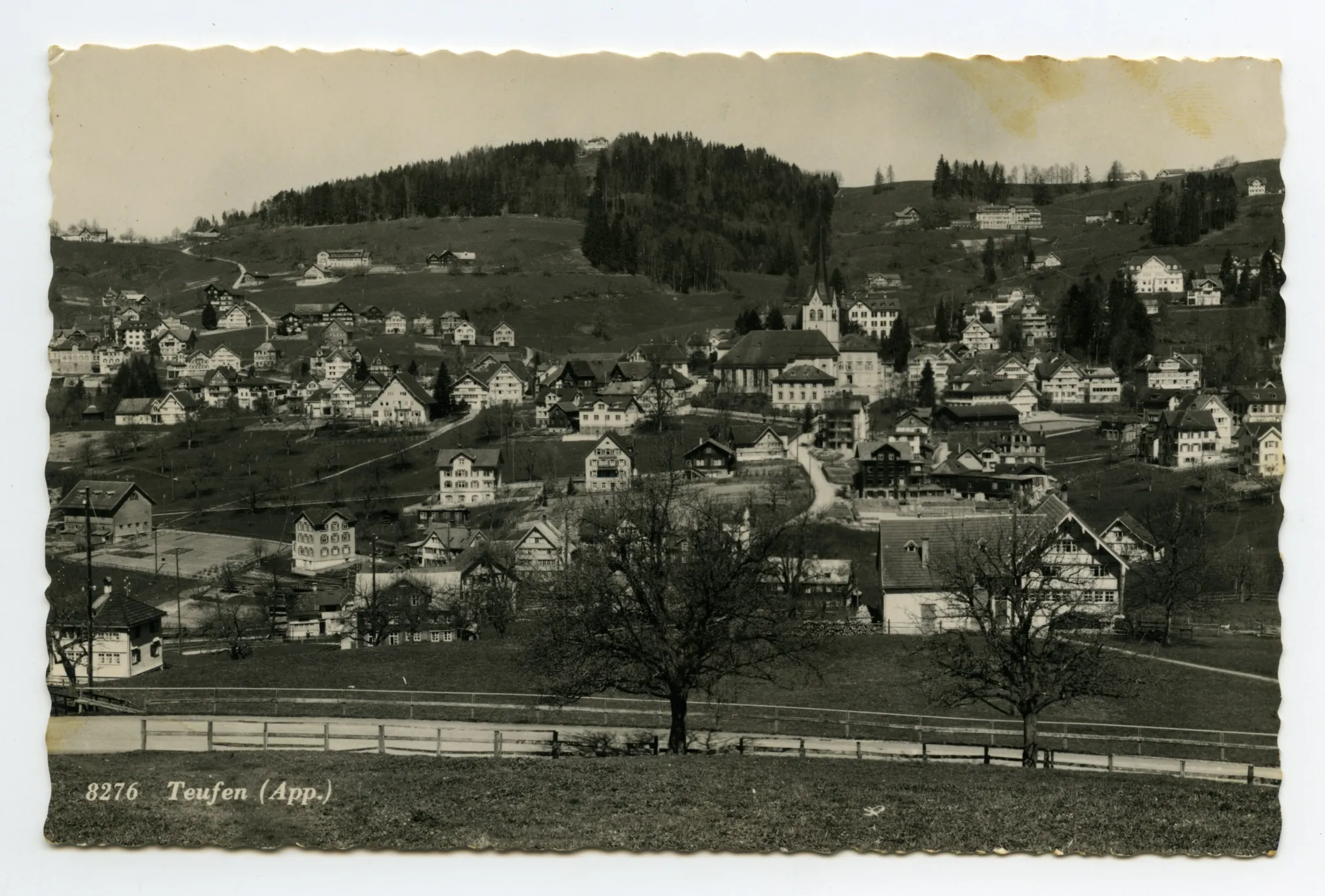 von Alter Haslenstrasse/Schönenbüel, mit Bächli, Bad Sonder, Fernblick (mit Neubau Chalet süd-westl. vor Fernblick). Blick zu Frölichsegg, Schäflisegg, Frohe Aussicht