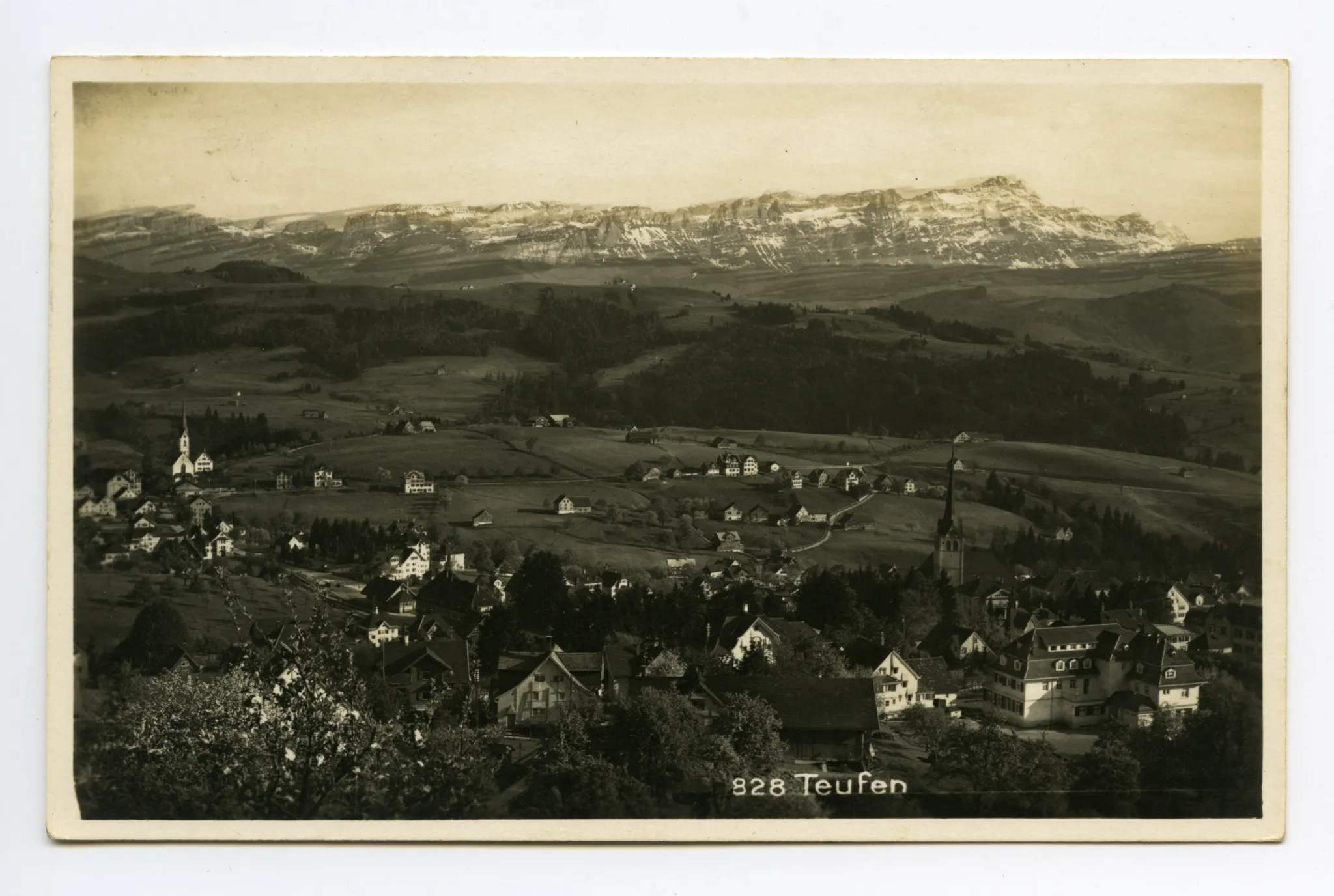 mit beiden Dorfkirchen (vermtl. Säntis manip.?)