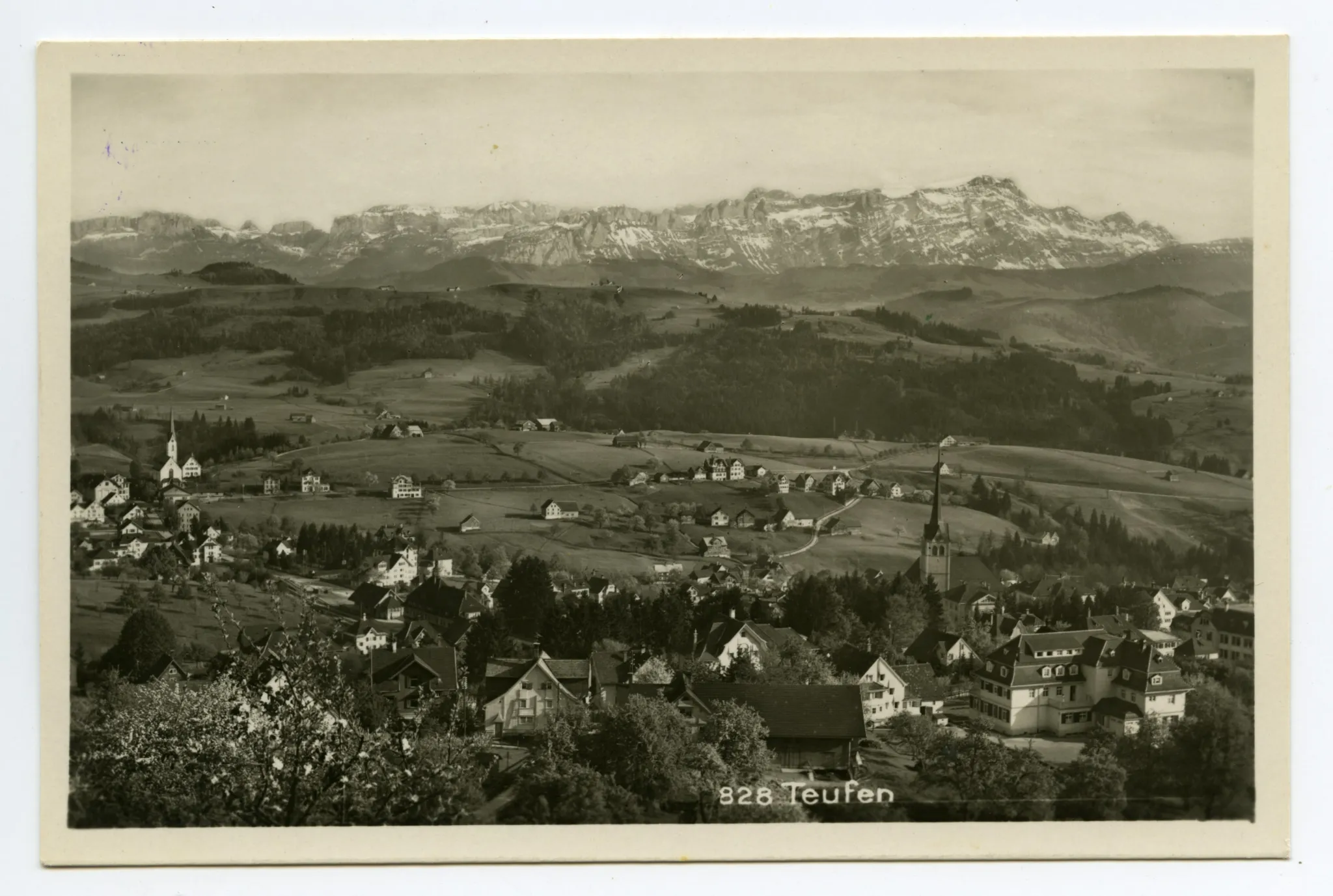 mit beiden Dorfkirchen (vermtl. Säntis manip.?)