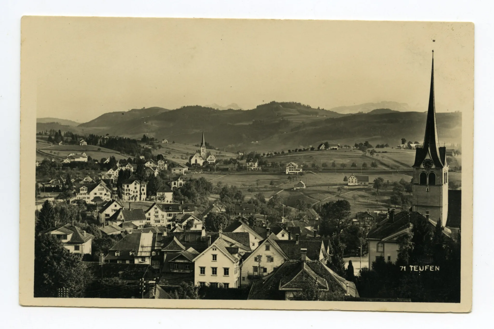 beide Dorfkirchen, Ebni und Schönenbüel (z.T.), Hoher Kasten und Kamor. Beschriftung auf Lindensaal: „KONZERTSAAL“? (vgl. Hc.17-15)
