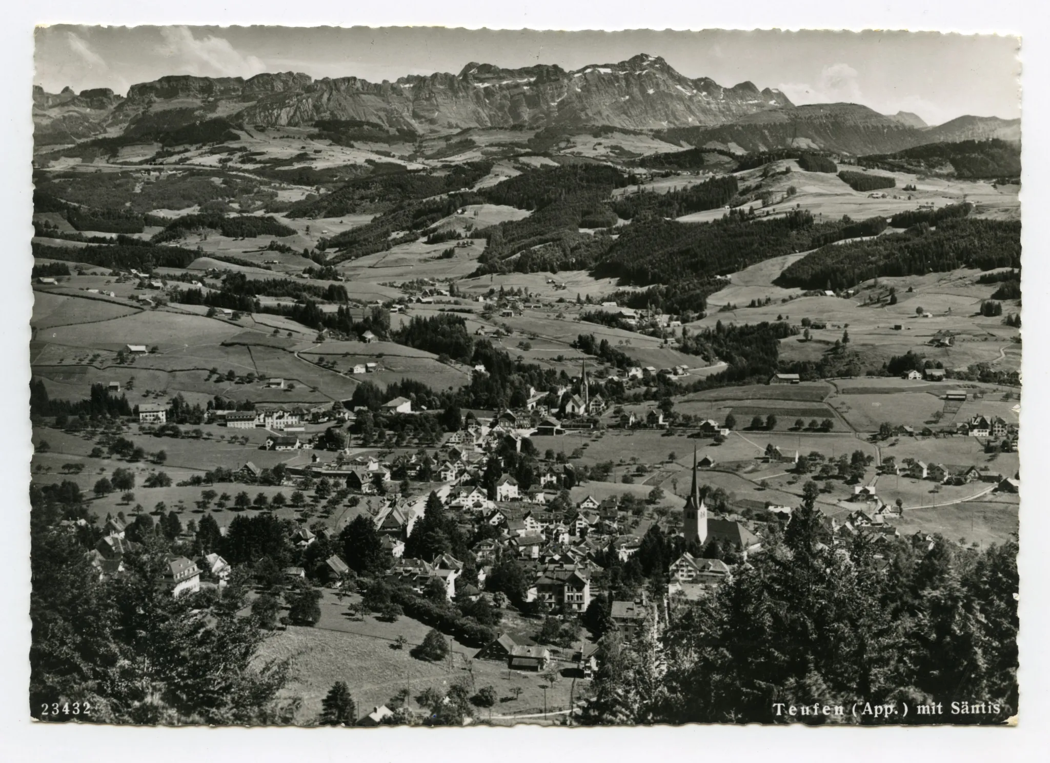 mit beiden Dorfkirchen (Säntis manipuliert!)