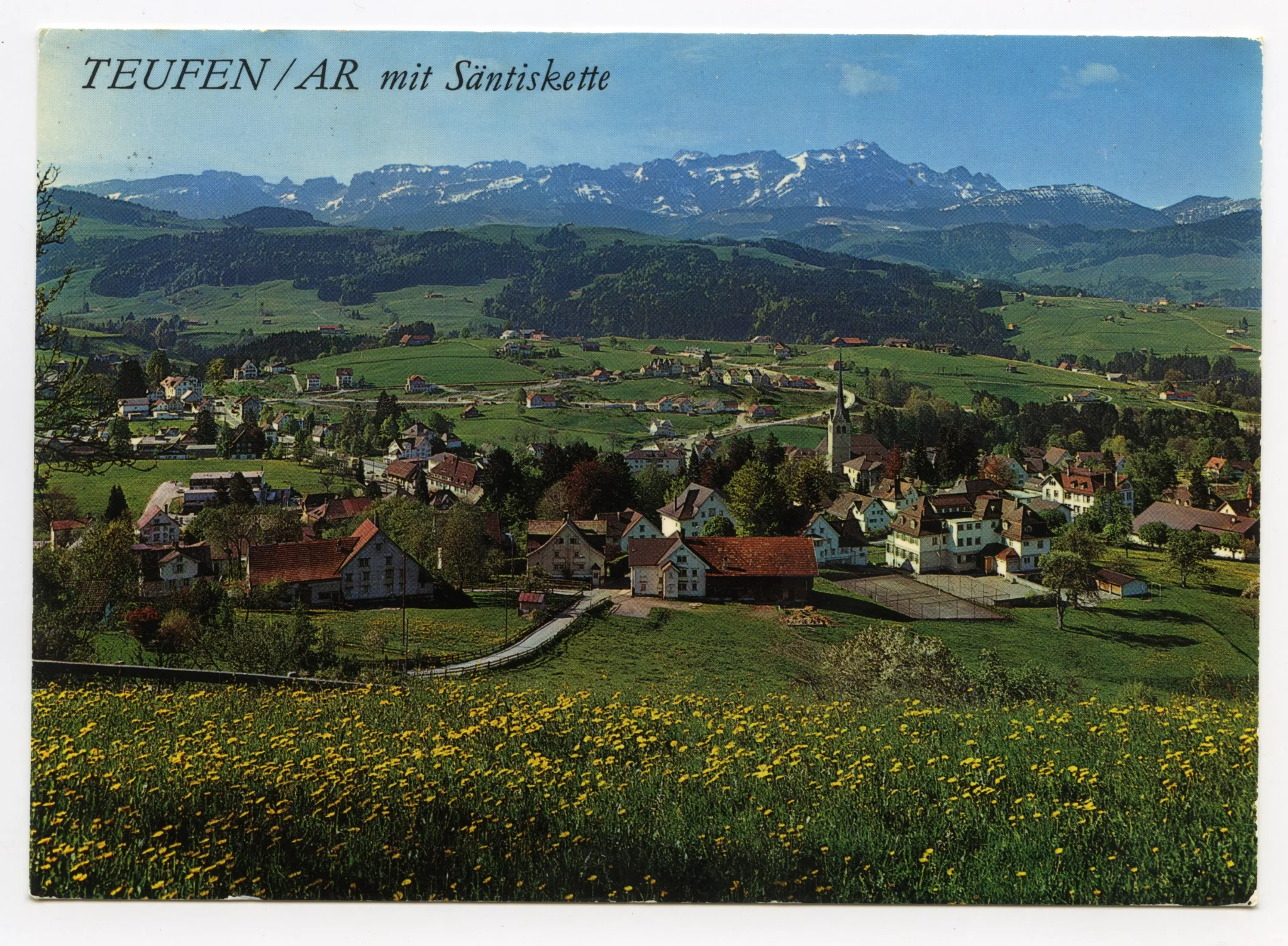 mit Grubenmannkirche, Umfahrungsstrasse (noch im Bau?) – Alte Kath. Kirche ist abgebrochen! (vgl. Hc.17-34)