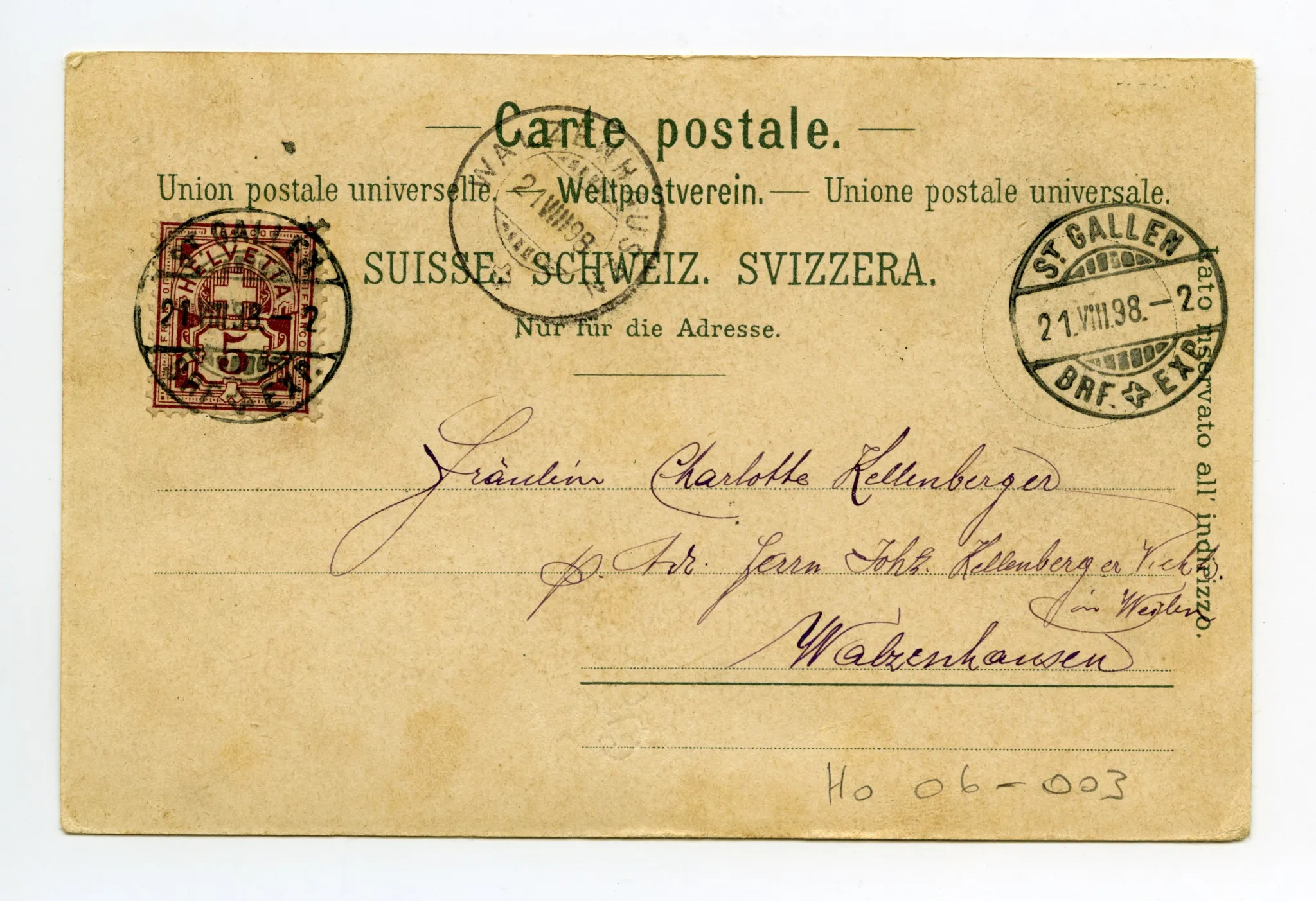 mit Bad Sonder; Hotel Hecht; Pension Meier, verziert mit Edelweiss u.a. Blumen (vgl. Hc.13-01)