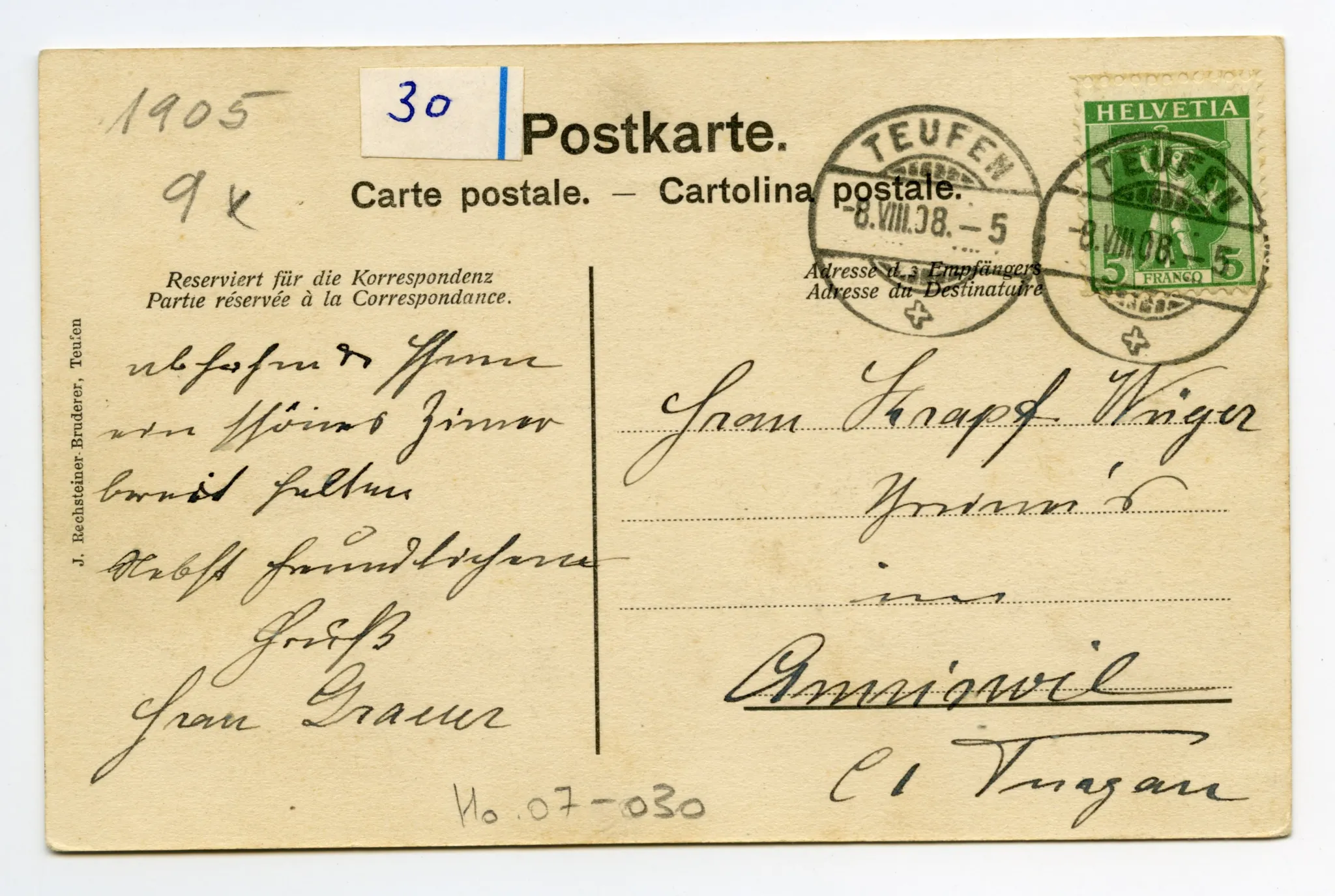 Häuserzeile auf Süd-Südwestseite, „Ilge“, „Gasthaus Bahnhof“ bis „Konsum-Verein“