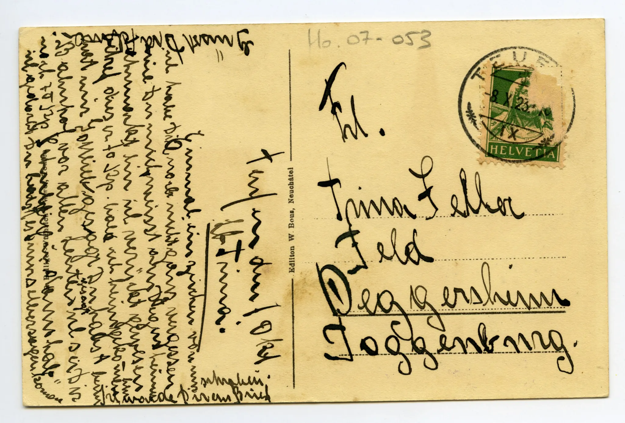 Rückseite mit Text
