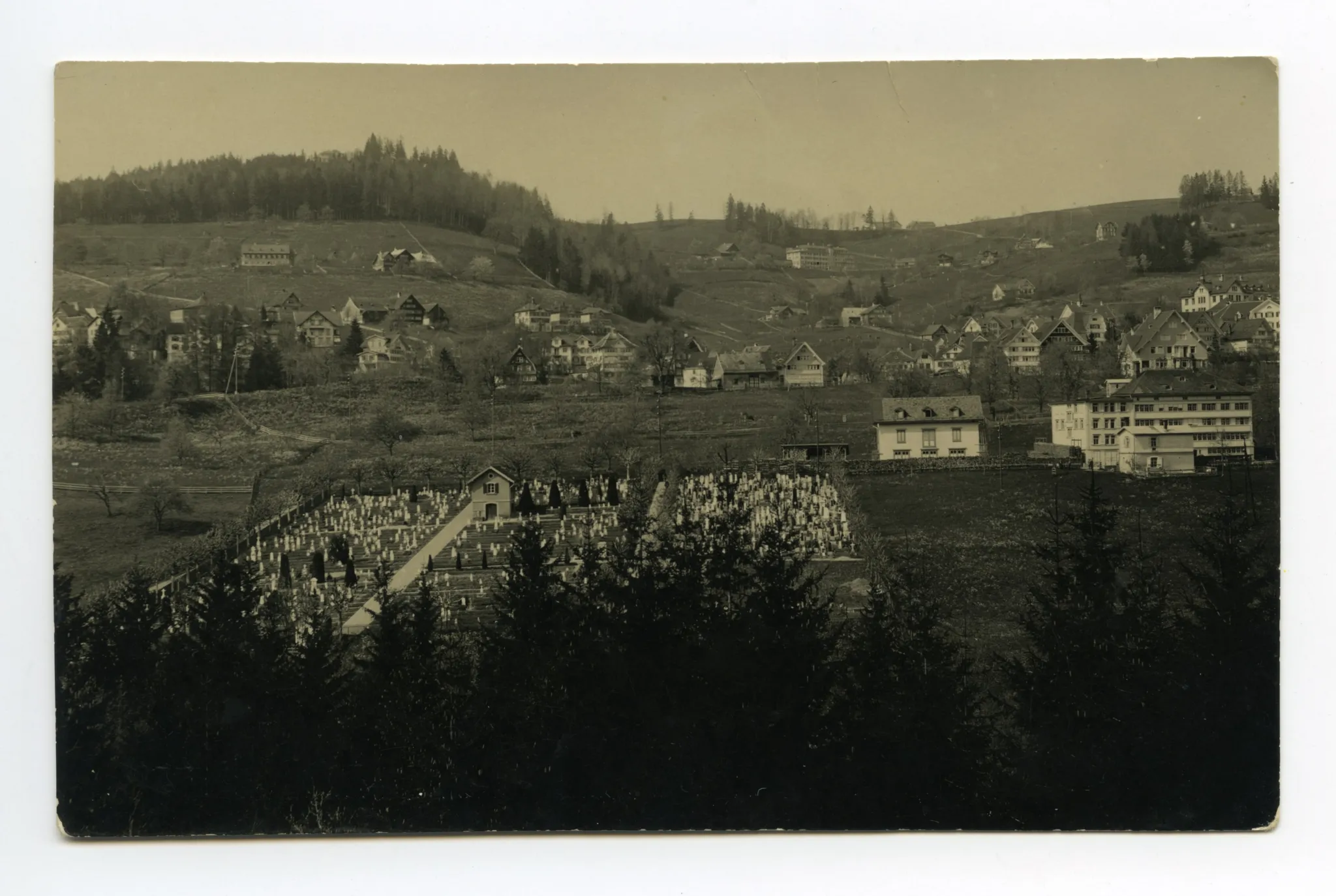 vom Schönenbüel aus, mit Hörli-Schulhaus, Stofel/Bündt, Fernblick, Bad Sonder, Blick zu Frölichsegg, Schäflisegg
