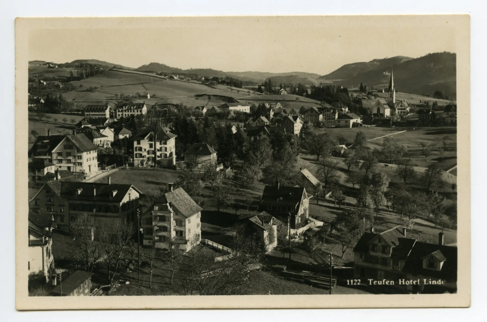 Blick Richtung Süd-Osten, Lindenhügel, Zeughaus, Linde, Alte Kath. Kirche, Gäbris