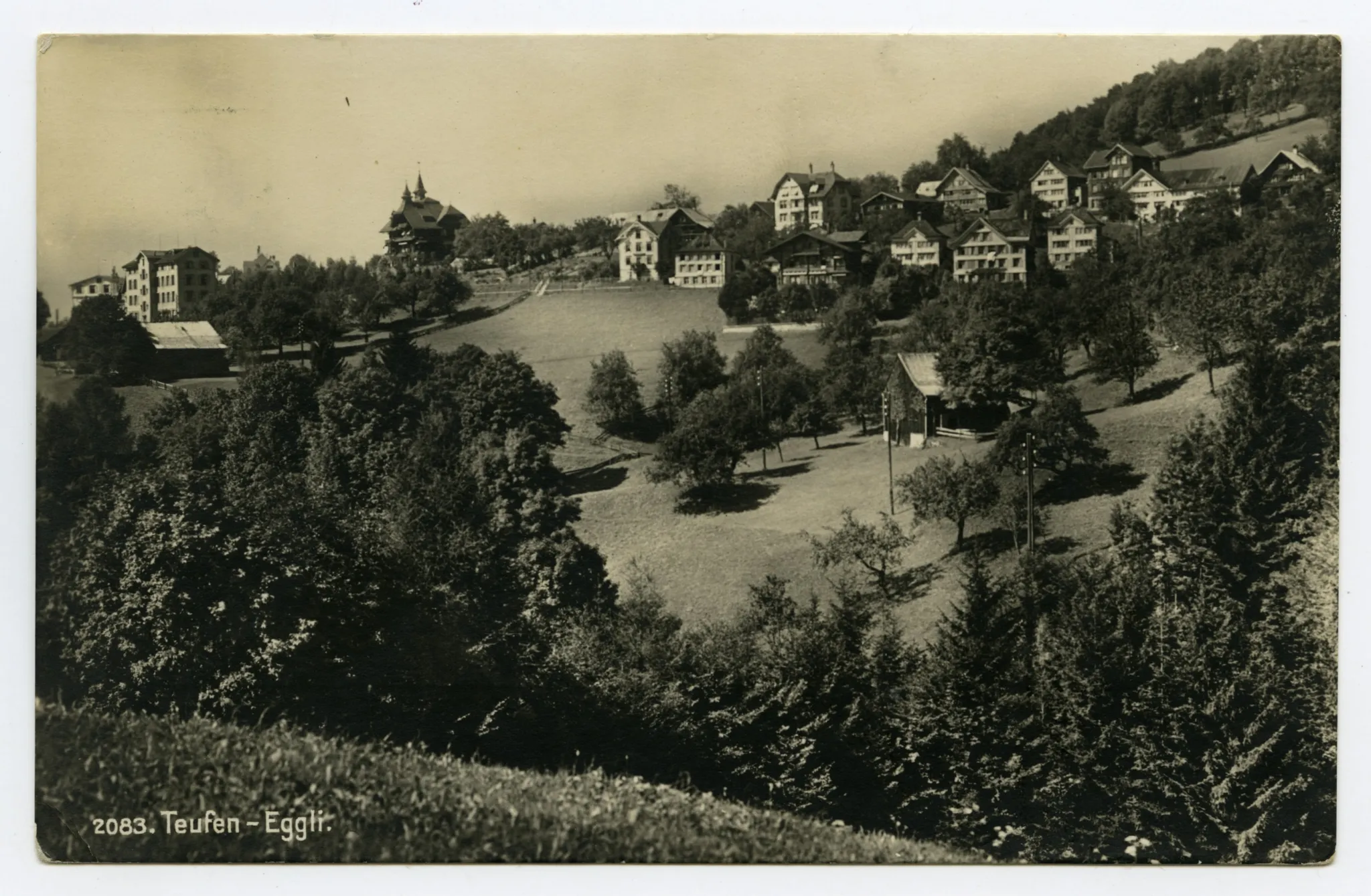 mit Villa „Türmlihaus“, von ennet dem Rotbach gesehen. Blick Richtung Nordwesten