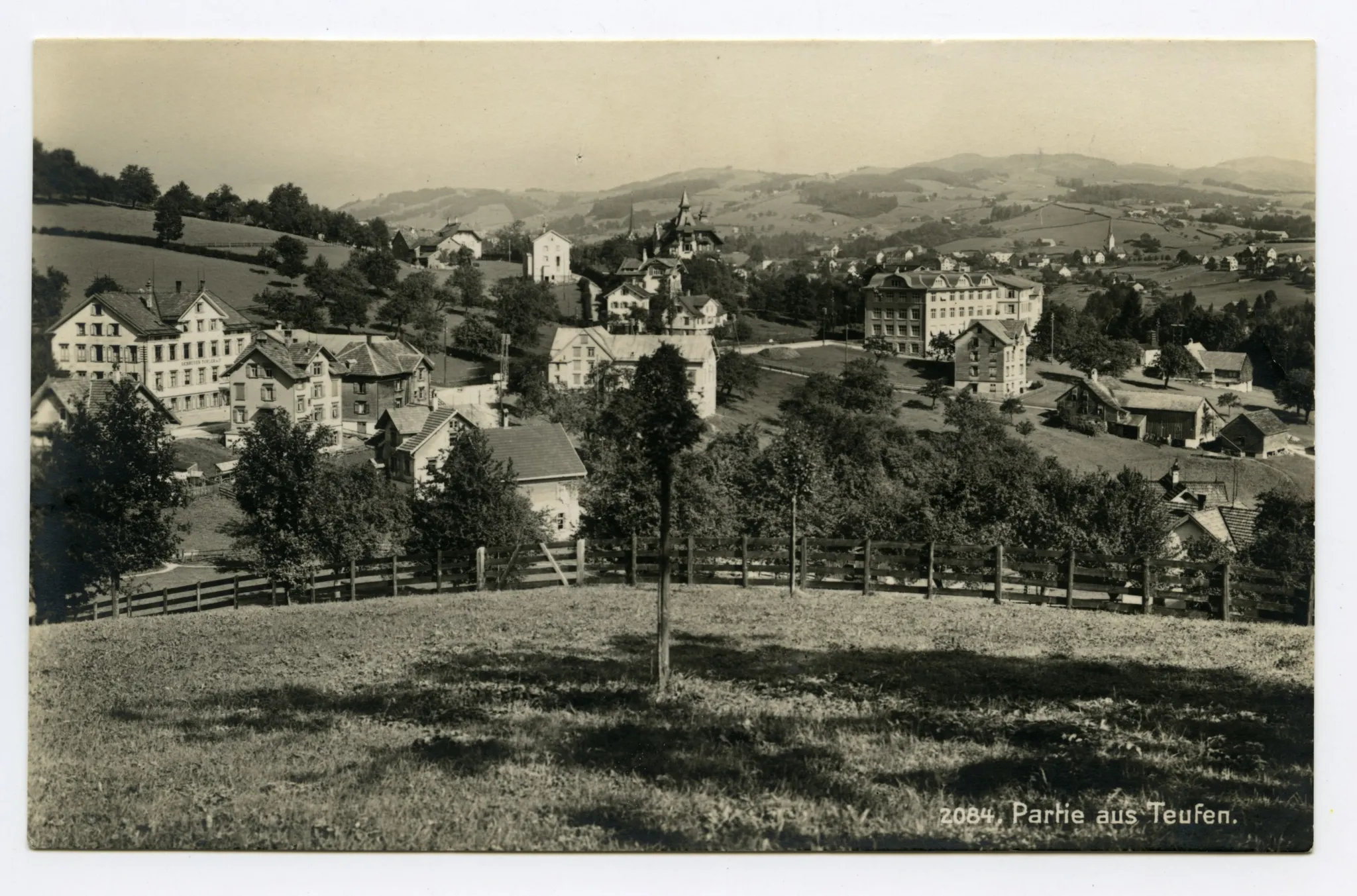 mit Textilfabriken und Villa Tobler (Höhenblick); Karte 1: mit weissem Passepartout; Karte 2: ohne Passepartout; (vgl. Hc.21-11)
