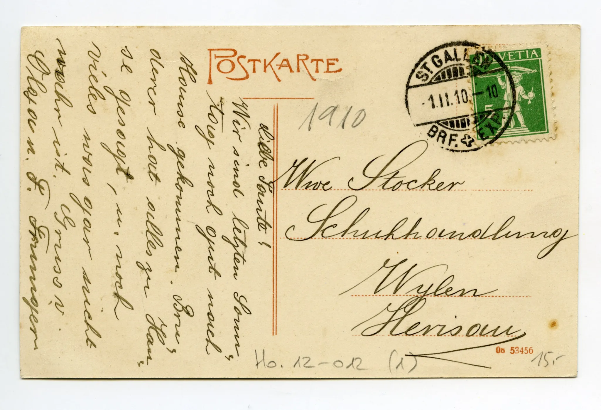 Häusergruppe an Hauptstrasse, Lungenheil-Institut Rath, Restaurant „zum Kreuz“, resp. „zur Alpenrose); Karte 1: sw; Karte 2: col.; Nummer auf Rückseite, unten rechts: „08 53456“