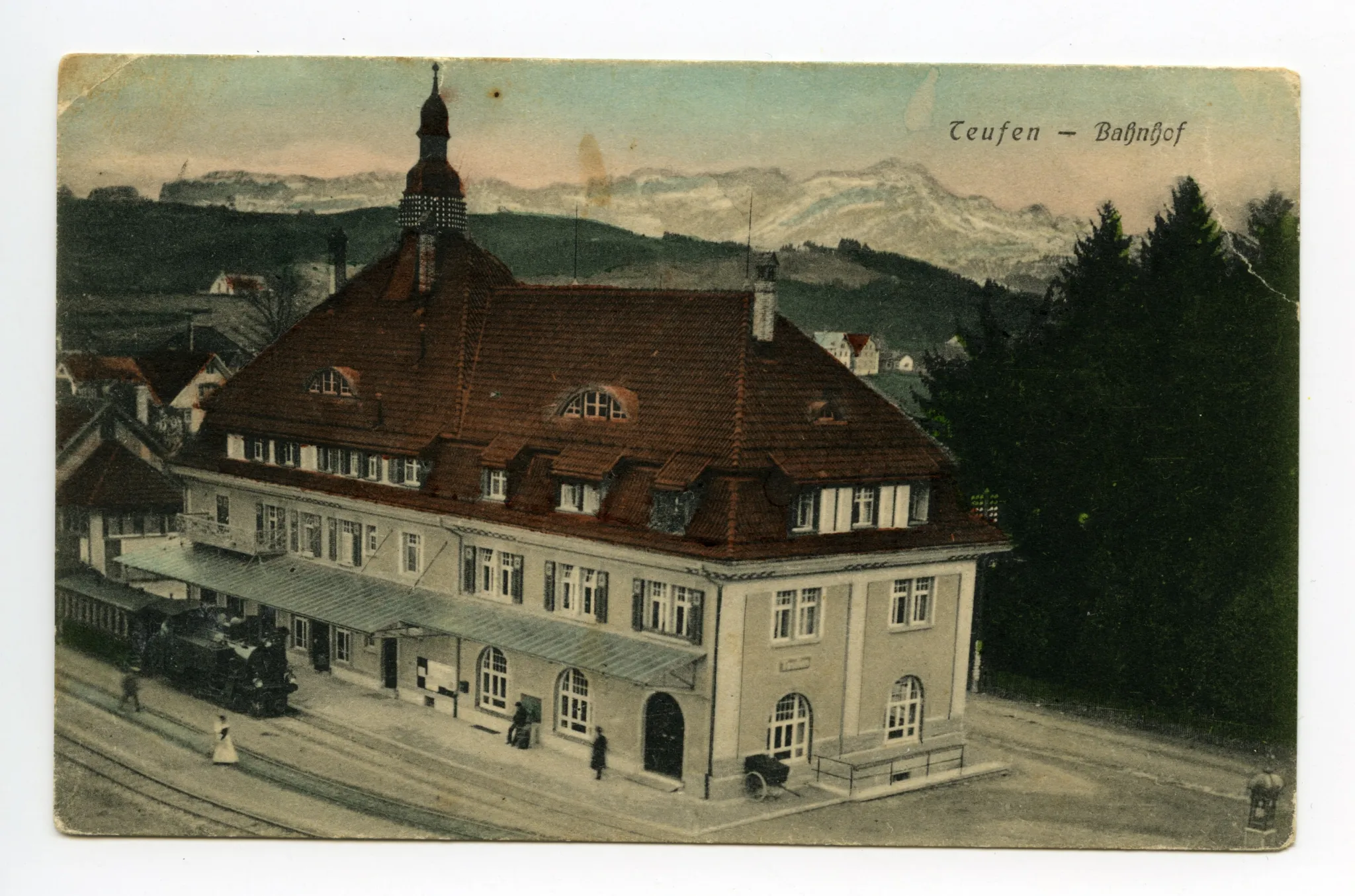mit einfahrendem Zug (vgl. Hc.07-10, Karten identisch)