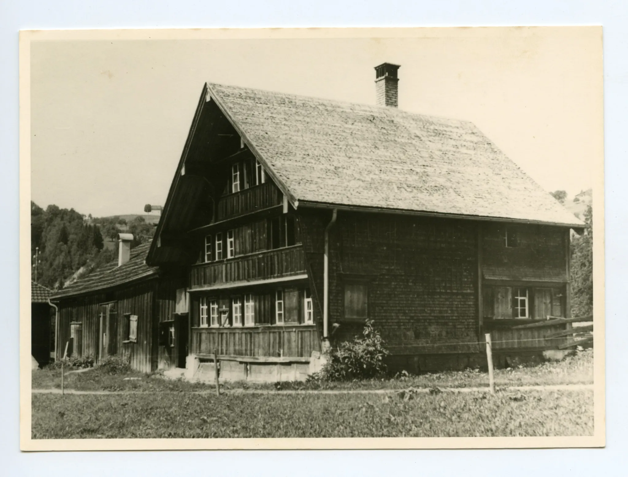 Einzelansicht eines Bauernhauses, wurde 1944 abgebrochen