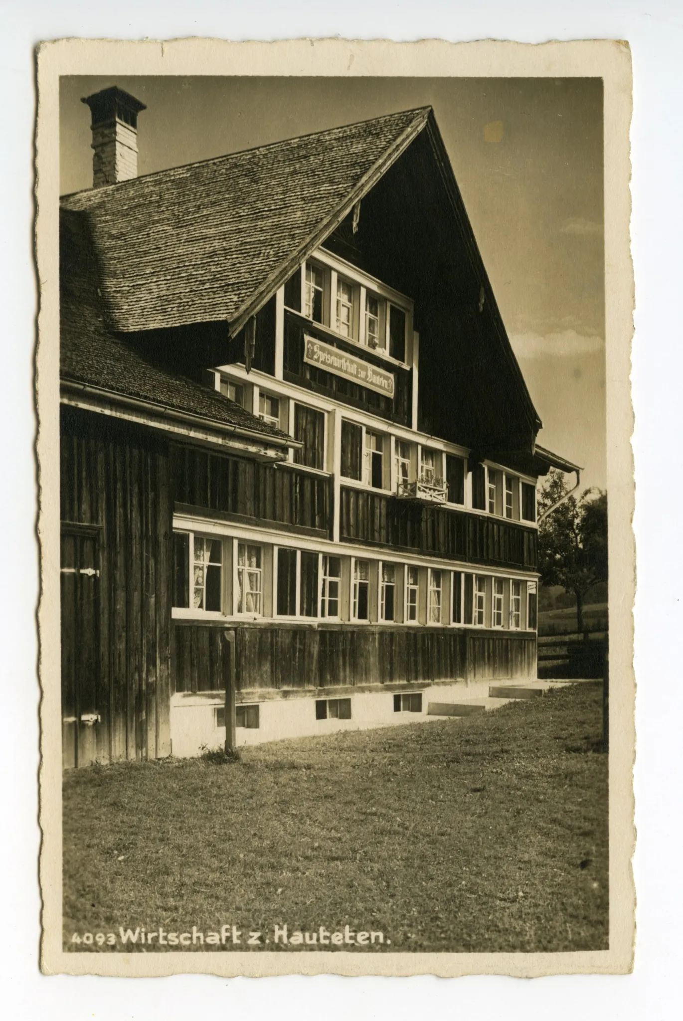 (eingegangen 1965), Karte in Hochformat, schräge Ansicht von vorne aus Süden