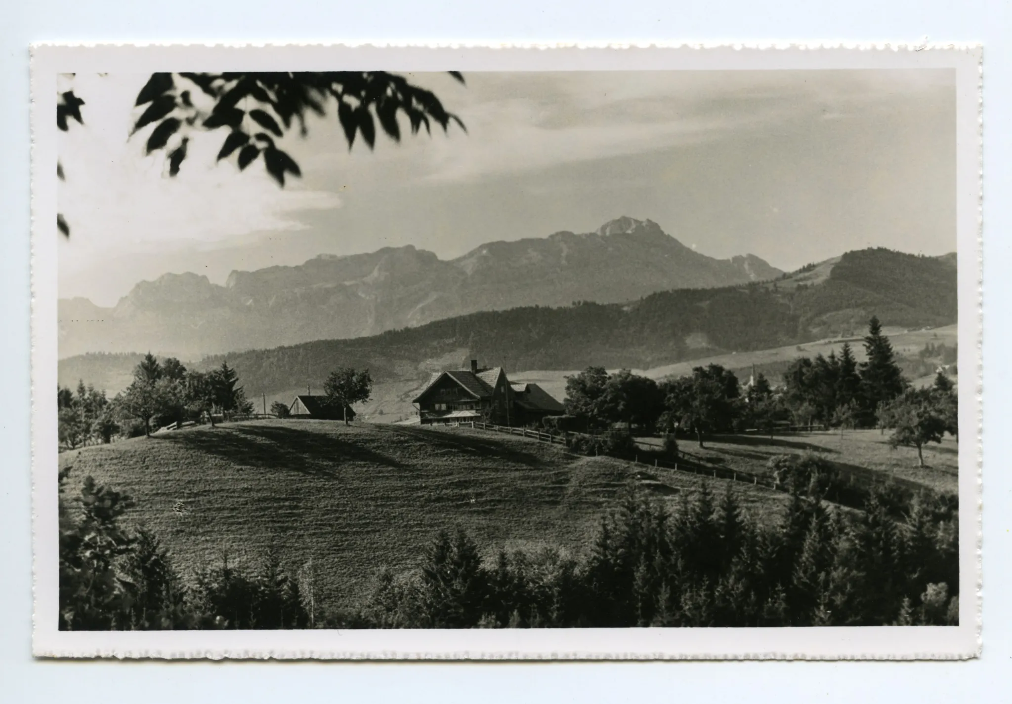 Ansicht aus Norden mit Blick auf Alpstein und Säntis (vgl. Hc.08-65, Karte identisch, Stempel von 1959)