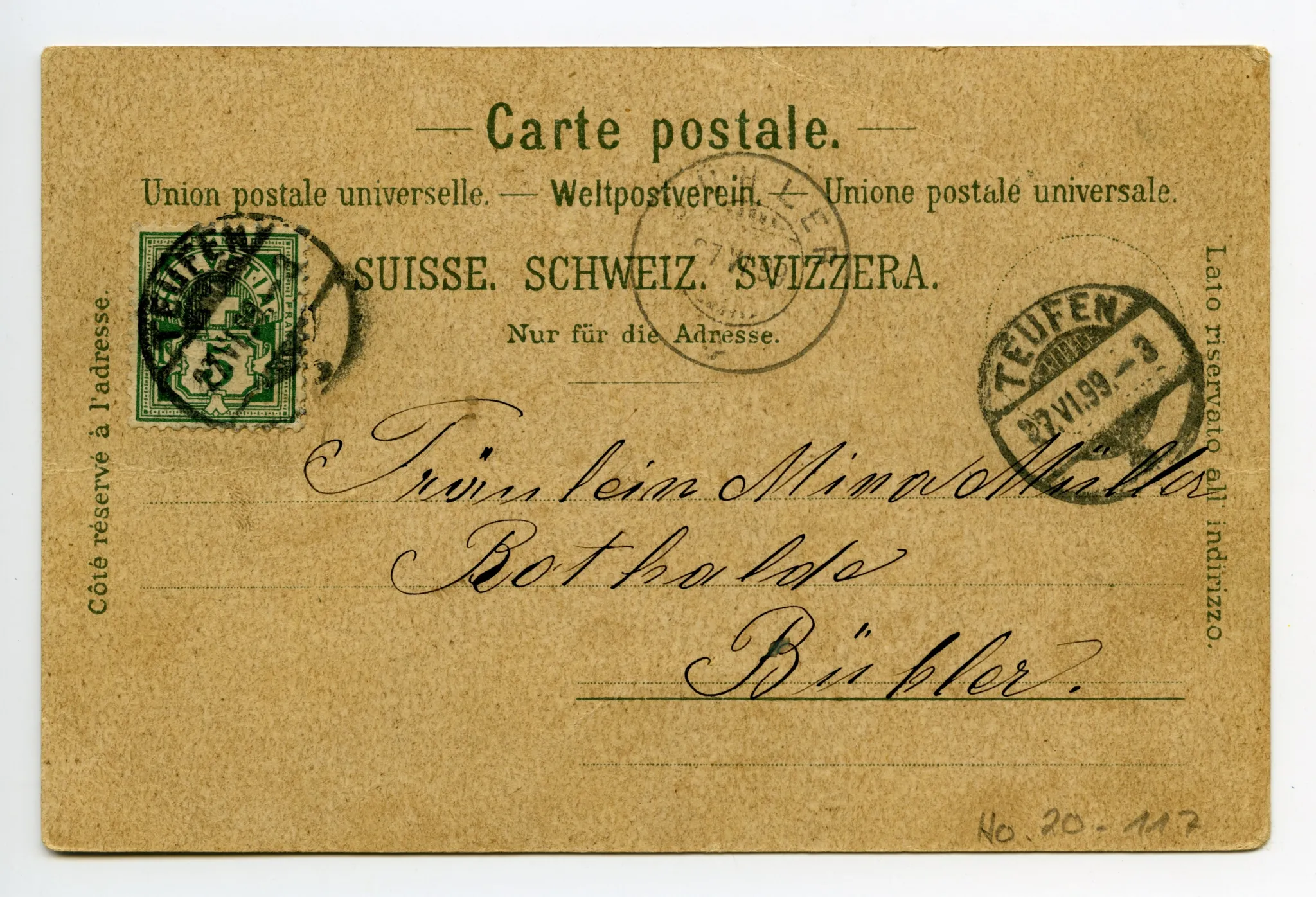 Rückseite mit Text