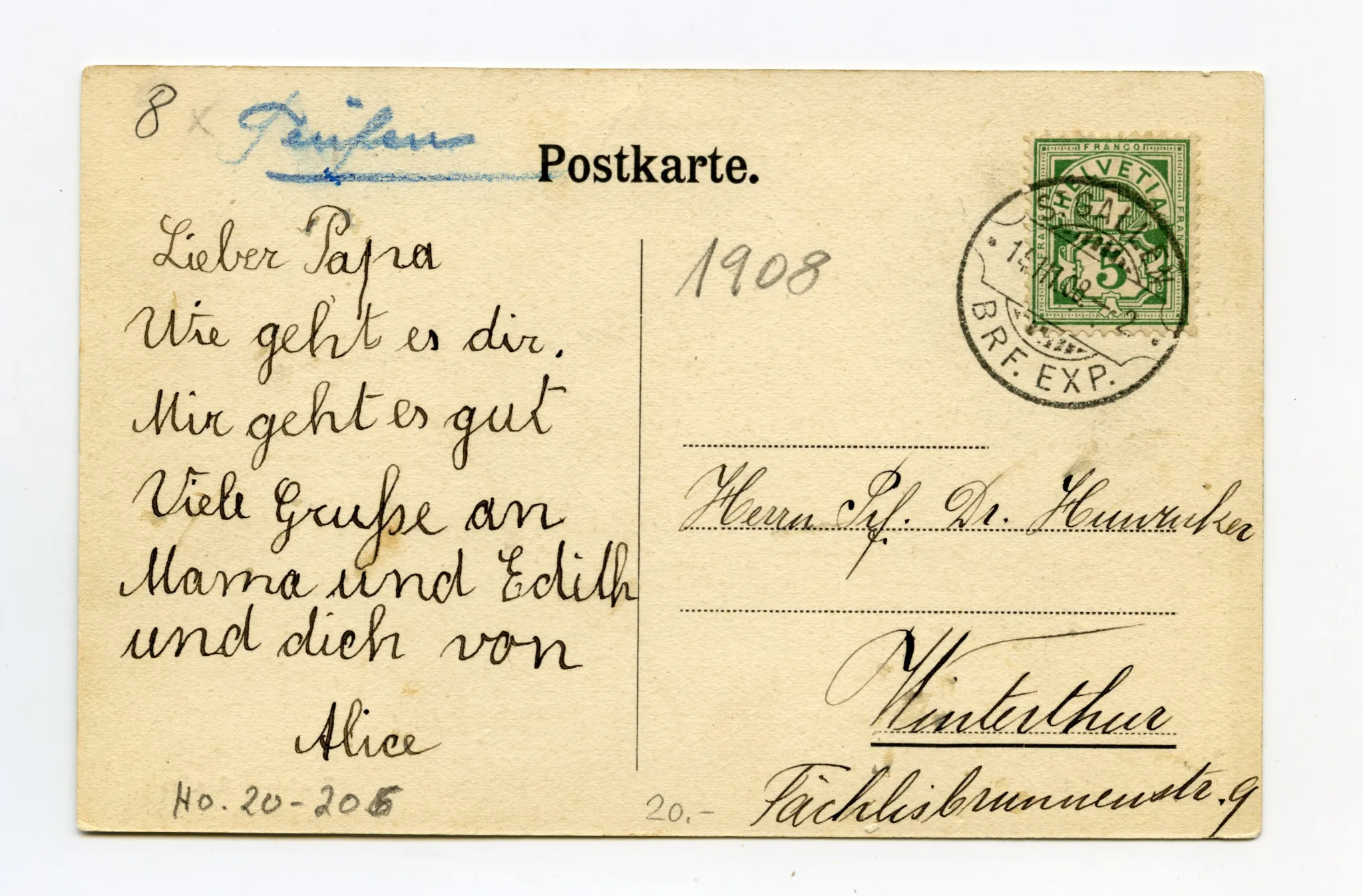 Ansicht Haupthaus mit Kinderreigen davor (vgl. Hc.08-82, Karte identisch)