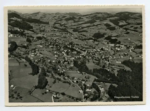 Eggli-Rank, Stofel, Dorfplatz, Bächli/Friedhof, Ebni, Gremm/Lortanne Sammelbüel, Blick Richtung Speicher (vgl. Hc.14-16)