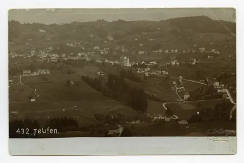 Neubrücke, Sammelbüel mit alter Kath. Kirche, Lortanne, Dorfzentrum, Blick zum Eggen-Höhenweg