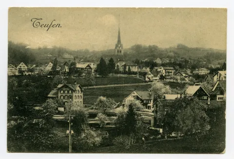 Sägerei Bächli im Vordergrund (vgl. Hc.15-20)