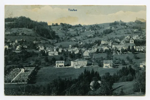 mit Friedhof, Blick zu Frölichsegg, Bad Sonder, Schäflisegg
