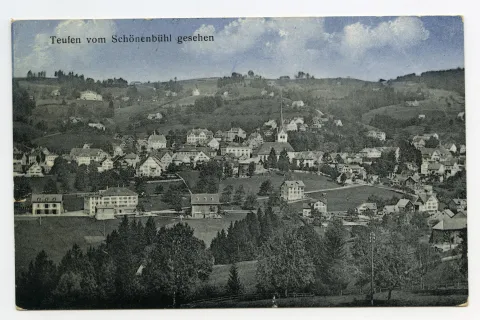 mit Bahnhof und Krankenhaus, Blick zu Bad Sonder und Schäflisegg