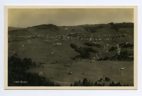 Hasenränk, Neubrücke, Sammelbüel mit alter Kath. Kirche, Waisenhaus Schönenbüel, Lortanne/Gählern via Dorfzentrum bis Stofel/Eggli, Blick zum Eggen-Höhenweg