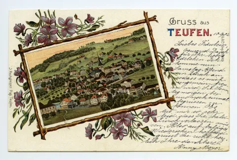 im Vordergrund Zeughaus, Ebni, Blick zum Fernblick, Schwendibüel