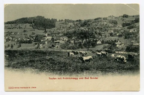 mit Ebni (teilweise), Krankenhaus Gremm, Fernblick, Bad Sonder, Frölichsegg. Blick zu Schäflisegg/Hüslersegg