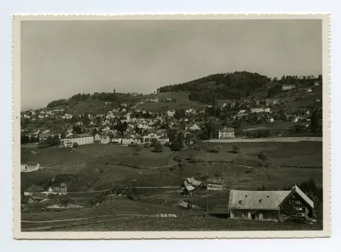 von Schlatterlehn, mit Linde/Zeughaus, Bleichi, Krankenhaus, Bahnhof, Bad Sonder, Fernblick. Blick zu Froher Aussicht, Frölichsegg