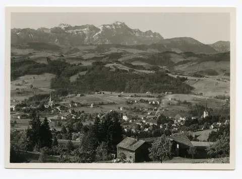 mit beiden Dorfkirchen, Bahnhof, Ebni, Schönenbüel