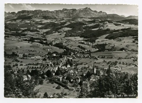 mit beiden Dorfkirchen (Säntis manipuliert!)