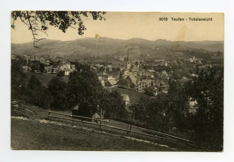 beide Dorfkirchen. Blick zum Gäbris