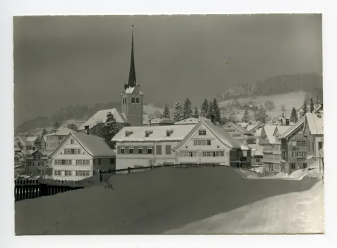 Hechtstrasse, Grubenmannkirche. Blick zum Fernblick (halb verdeckt) und zur Frohen Aussicht