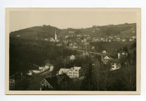 Schwimmbad, Sammelbüel, Alte Kath. Kirche, Zeughaus, Krankenhaus, Bad Sonder, Fernblick. Blick zu Frölichsegg, Schäflisegg