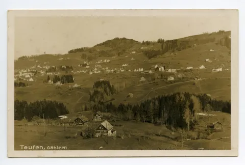 vom „Nord“ aus gesehen. Mit Krankenhaus, Bad Sonder, Fernblick. Blick zur Frohen Aussicht, Frölichsegg, Schäflisegg