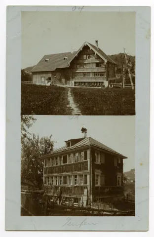 oben: Haus Schönenbüel 115, unten: Haus Bächlistrasse 21c