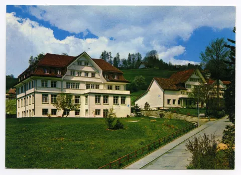 Ansicht von Gremmstrasse aus, Nebengebäude „Paradies“ sichtbar